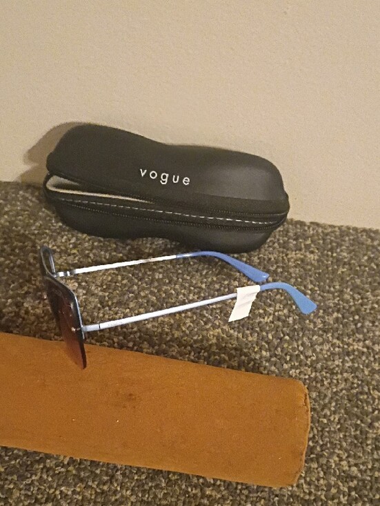 Vogue Blue Frame Sunglasses with Brown Gradient Lenses main image 6